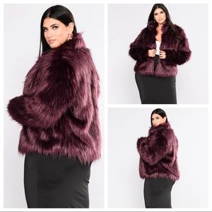 ☄️DEEP MERLOT FAUX FUR